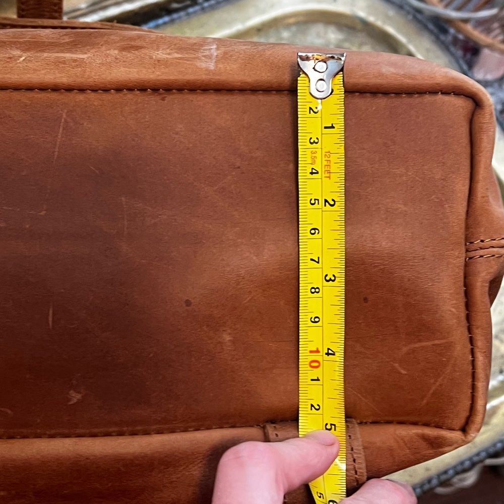 Able Tan Large Leather Backpack - image 8